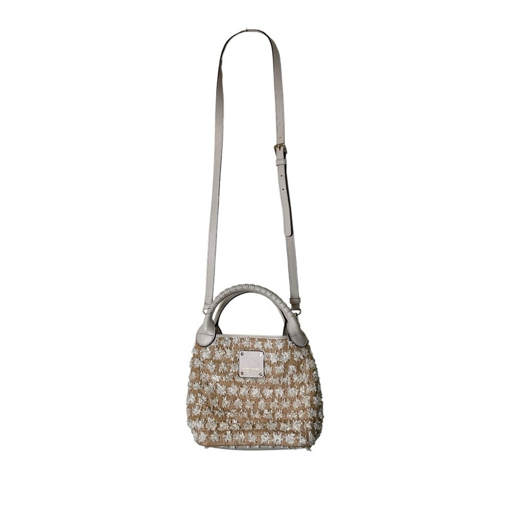 Henri Bendel Beige and White Crossbody Bag